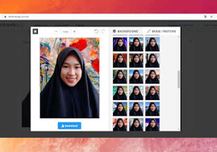 Foto Dwi Puspitasari - Proses Ganti Biground