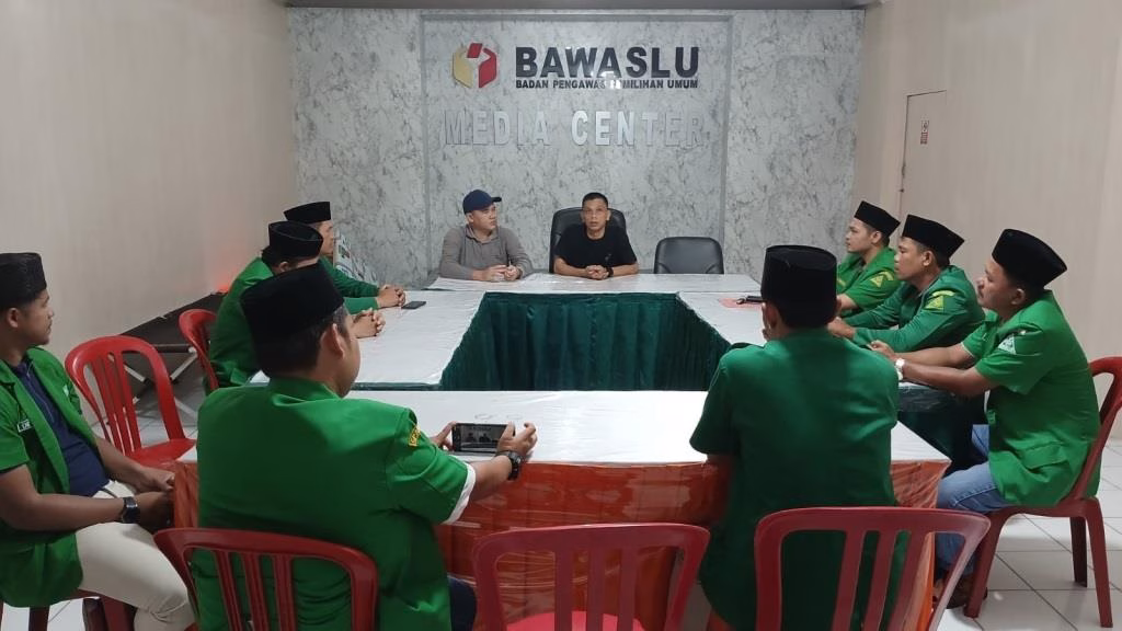 GP Ansor Bengkulu Selalatan saat audensi dengan Bawaslu Kabupaten Bengkulu Selatan