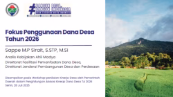 Fokus Penggunaan Dana Desa Tahun Anggaran 2026
