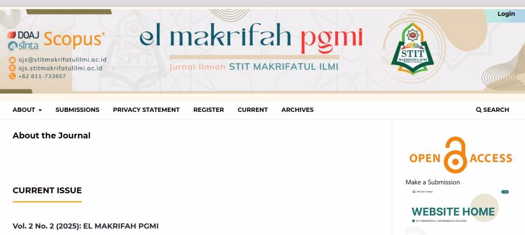 JURNAL EL MAKRIFAH PGMI